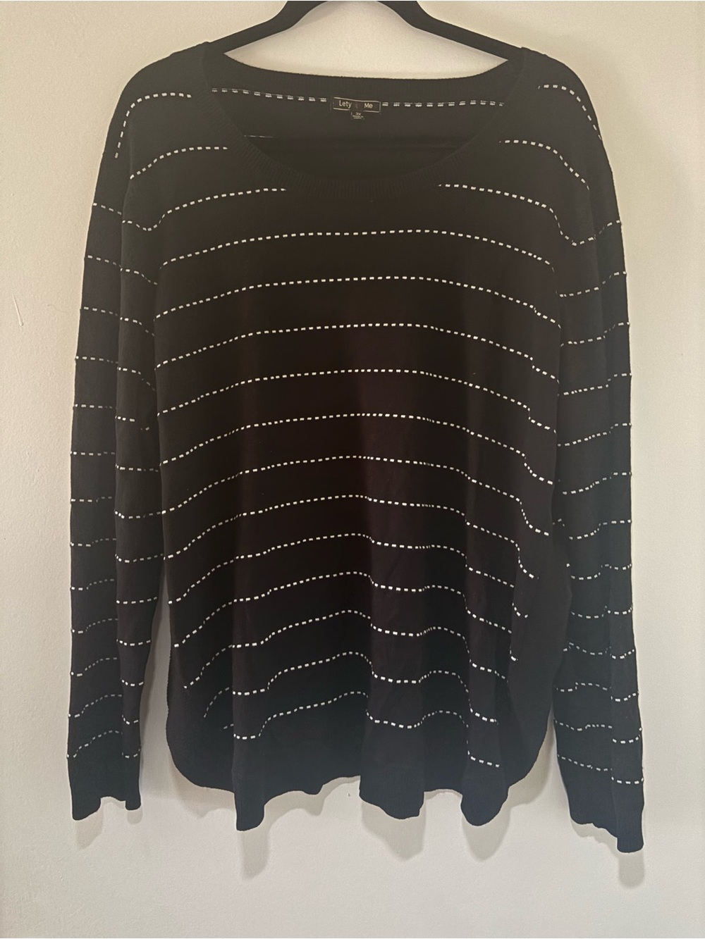 Black Striped Lightweight Sweater